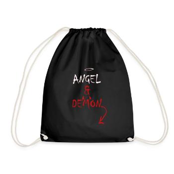 Angel and Demon - Sac de sport léger - noir - Devant