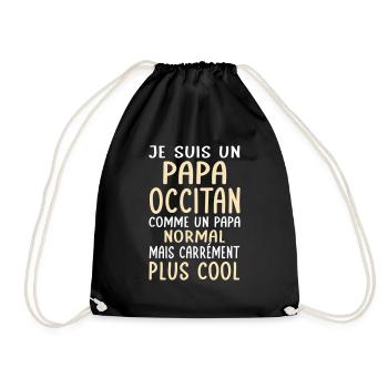Papa Occitan comme un papa normal plus cool - Sac de sport léger - noir - Devant