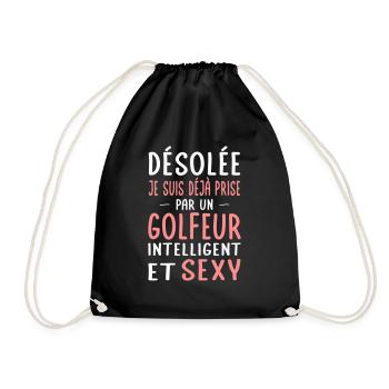 Désolée déjà prise par un golfeur sexy - Sac de sport léger - noir - Devant