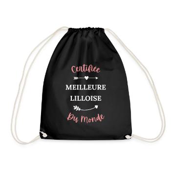 Certifiée meilleure lilloise du monde - Sac de sport léger - noir - Devant