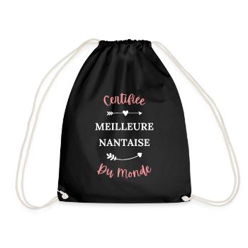 Certifiée meilleure nantaise du monde - Sac de sport léger - noir - Devant