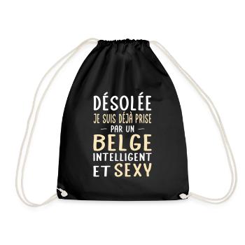 Désolée déjà prise par un Belge sexy - Sac de sport léger - noir - Devant