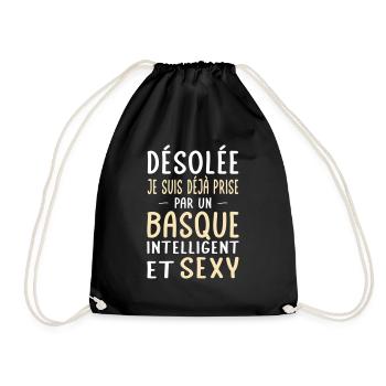 Désolée déjà prise par un Basque sexy - Sac de sport léger - noir - Devant