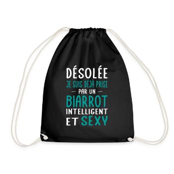 Désolée déjà prise par un Biarrot sexy - Sac de sport léger - noir - Devant