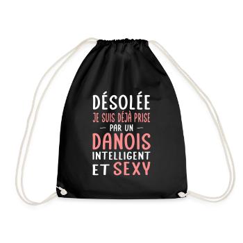 Désolée déjà prise par un Danois sexy - Sac de sport léger - noir - Devant
