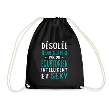 Désolée déjà prise par un Equatorien sexy - Sac de sport léger - noir - Devant