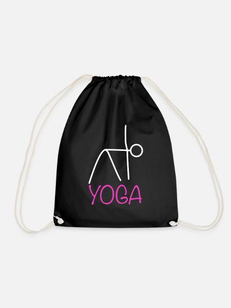 Yoga Figur - Turnbeutel - Schwarz