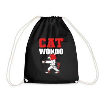 Chat Wondo Cat Lover Cadeau - Sac de sport léger - noir - Devant
