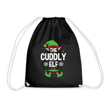 Elfe de cadeau de Noël de famille assorti de groupe - Sac de sport léger - noir - Devant