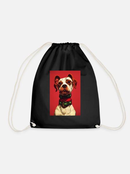 Punk Hund Rot - Turnbeutel - Schwarz