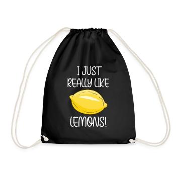 Citrus Fruits Summer Lemonade Vitamins - Drawstring Bag - black - Front