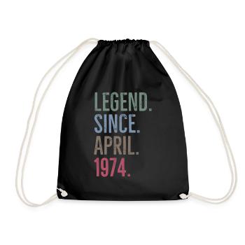 Légende depuis avril 1974 - Sac de sport léger - noir - Devant