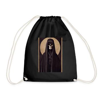 Crâne de faucheuse d’Halloween - Sac de sport léger - noir - Devant