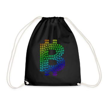 Bitcoin be rainbow - Drawstring Bag - black - Front