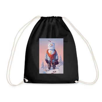 Schneeman Christmas - Drawstring Bag - black - Front
