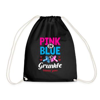 Rose ou bleu Grunkle aime votre genre Révéler la fête - Sac de sport léger - noir - Devant