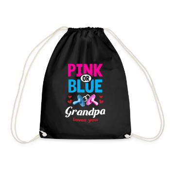 Grand-père rose ou bleu vous aime Gender Reveal Party - Sac de sport léger - noir - Devant