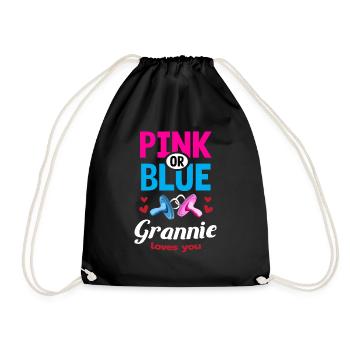 Mamie rose ou bleue vous aime Gender Reveal Party - Sac de sport léger - noir - Devant