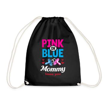 Maman rose ou bleue vous aime Gender Reveal Party - Sac de sport léger - noir - Devant