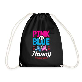 Nounou rose ou bleue vous aime Genre Reveal Party - Sac de sport léger - noir - Devant