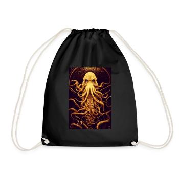 Cthulhu Horror Metal Kraken Halloween - Drawstring Bag - black - Front