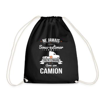 Sous-estimer un trentenaire avec son camion - Sac de sport léger - noir - Devant