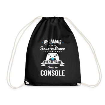 Sous-estimer un trentenaire avec sa console - Sac de sport léger - noir - Devant