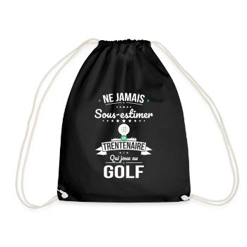 Sous-estimer un trentenaire qui joue au golf - Sac de sport léger - noir - Devant