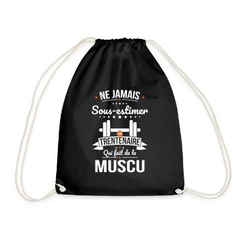 Sous-estimer un trentenaire qui fait de la muscu - Sac de sport léger - noir - Devant