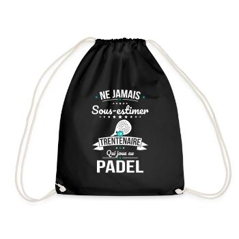 Sous-estimer un trentenaire qui joue au padel - Sac de sport léger - noir - Devant