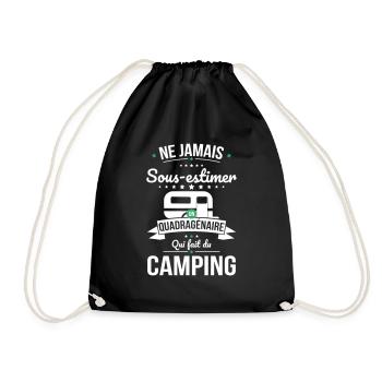 Sous-estimer un quadragénaire qui fait du camping - Sac de sport léger - noir - Devant