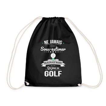 Sous-estimer un quadragénaire qui joue au golf - Sac de sport léger - noir - Devant