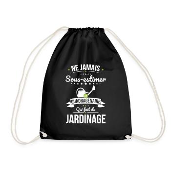 Sous-estimer quadragénaire qui fait du jardinage - Sac de sport léger - noir - Devant
