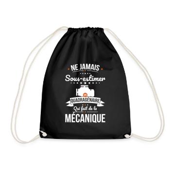 Sous-estimer quadragénaire qui fait mécanique - Sac de sport léger - noir - Devant
