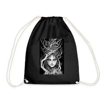 Sorcière Métal Tatouage Sorcière Blanche Noire - Sac de sport léger - noir - Devant