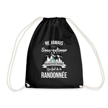 Sous-estimer quadragénaire qui fait randonnée - Sac de sport léger - noir - Devant