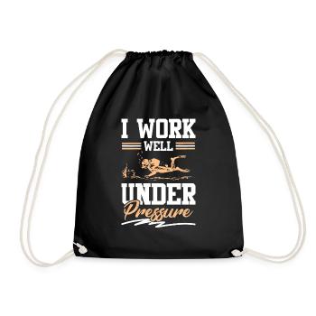 Diving under pressure - Drawstring Bag - black - Front