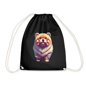 Chow Chow Hund - Chow Chow - Turnbeutel - Schwarz - Vorne