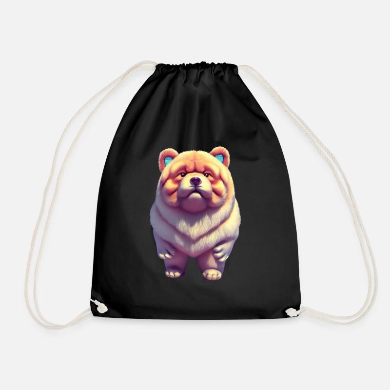 Chow Chow Dog - Chow Chow - Drawstring Bag - black