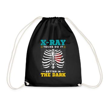 X-ray techs do it better in the dark - Turnbeutel - Schwarz - Vorne