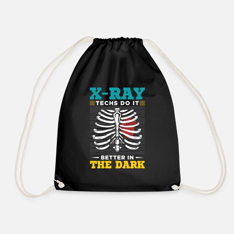X-ray techs do it better in the dark - Turnbeutel - Schwarz