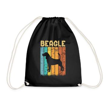 Beagle - Turnbeutel - Schwarz - Vorne