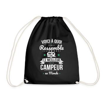 Voici à quoi ressemble le meilleur campeur - Sac de sport léger - noir - Devant
