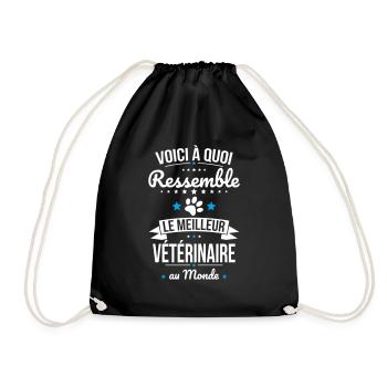 Voici à quoi ressemble le meilleur vétérinaire - Sac de sport léger - noir - Devant