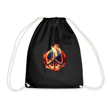 La flamme apporte la paix - Sac de sport léger - noir - Devant