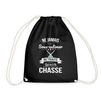 Sous-estimer un retraité qui va à la chasse - Sac de sport léger - noir - Devant