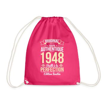 Anniversaire 75 ans - Original - 1948 - Sac de sport léger - fuchsia - Devant