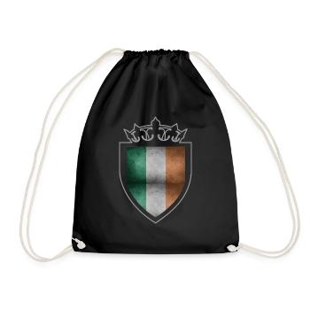 ireland, flag, coat of arms by ahapix - Drawstring Bag - black - Front