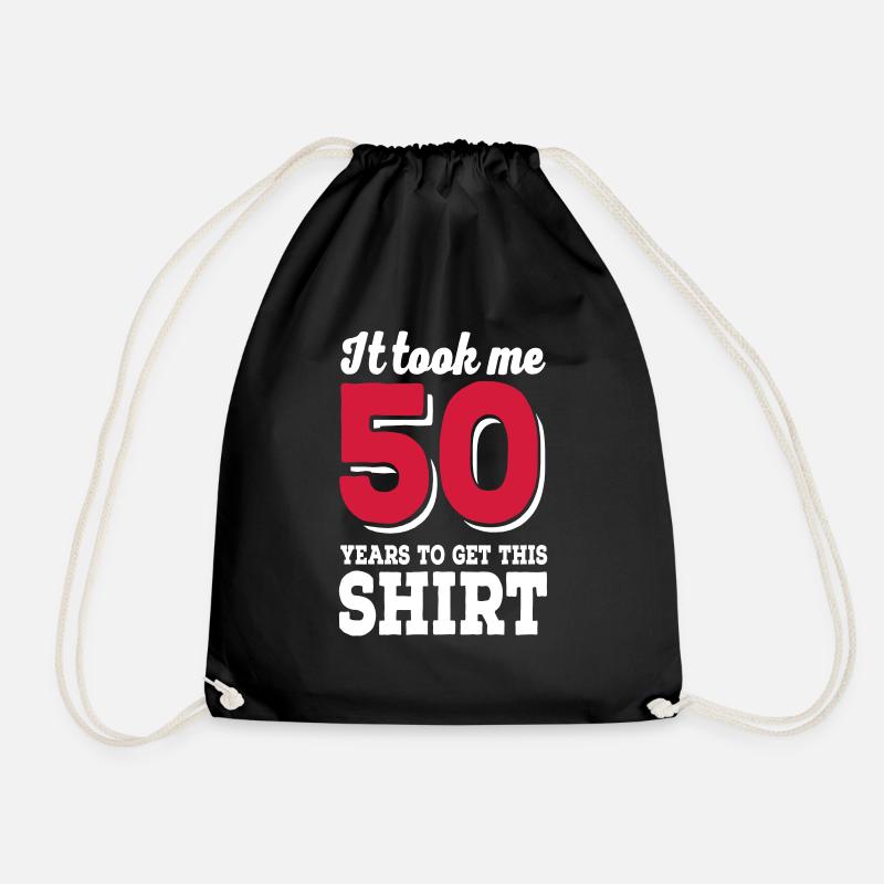 50 Geburtstag - Turnbeutel - Schwarz