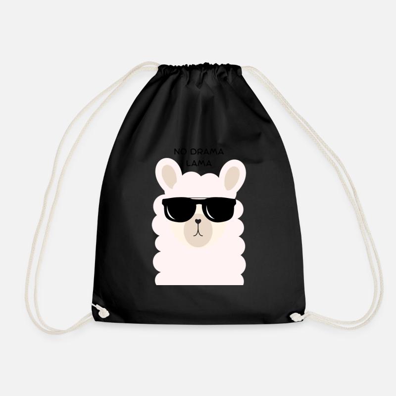 No Drama Lama - Drawstring Bag - black